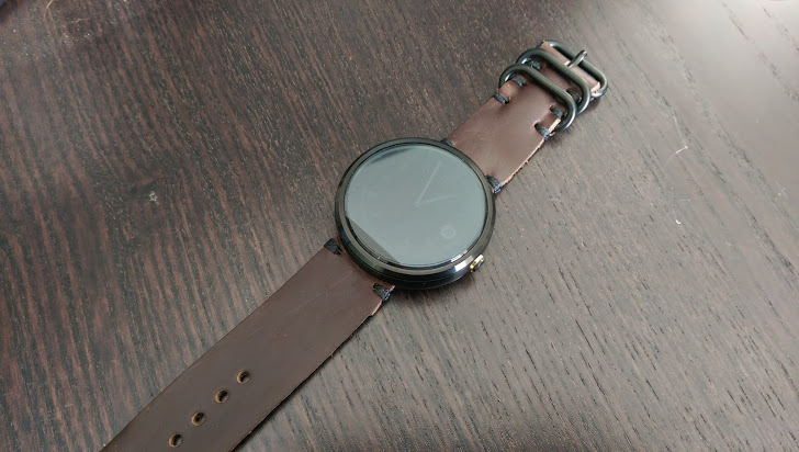 Moto 360 custom leather band