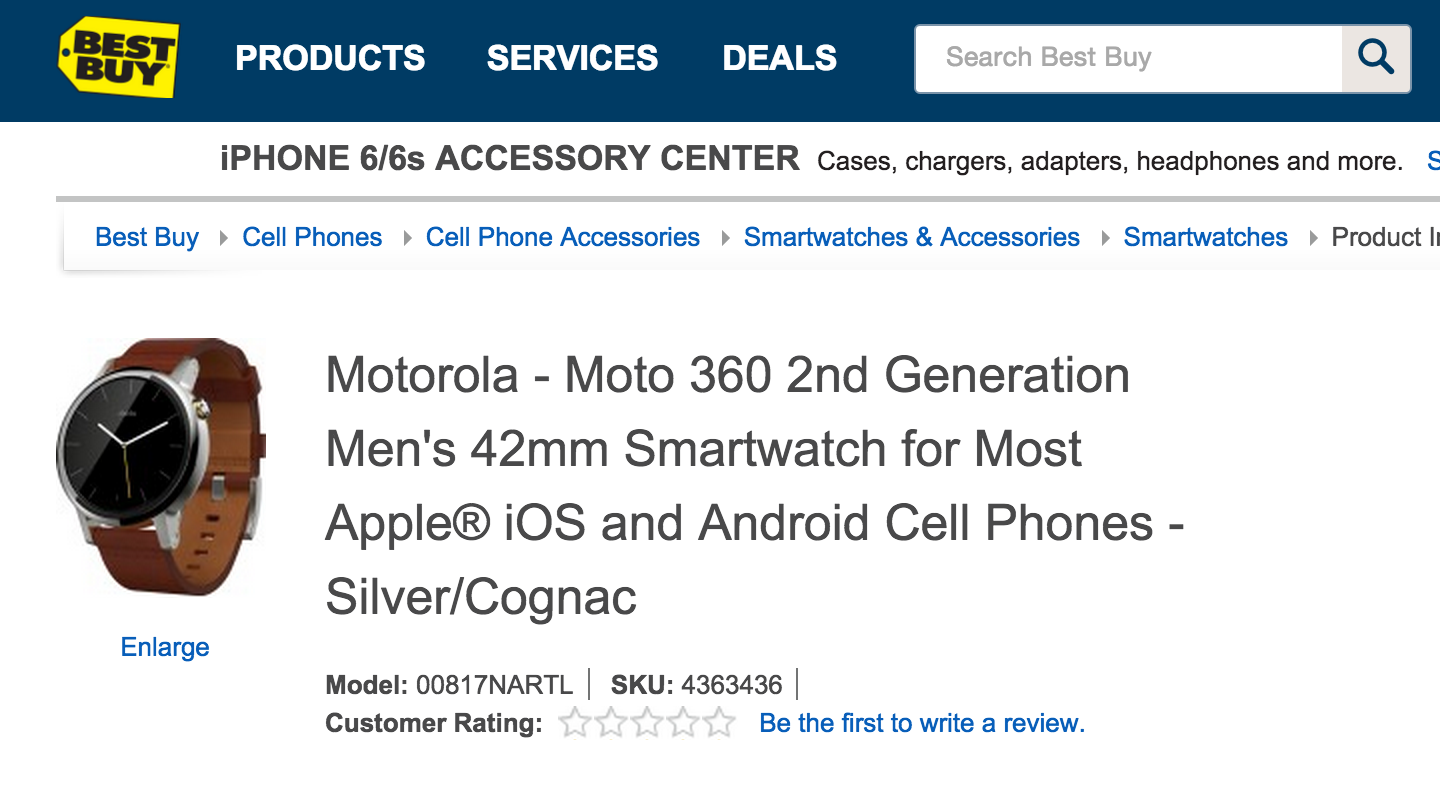 Moto 360 2 Best Buy