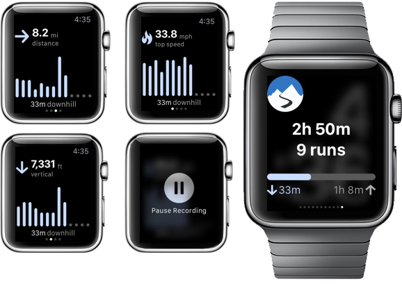 apple watch snowboarding