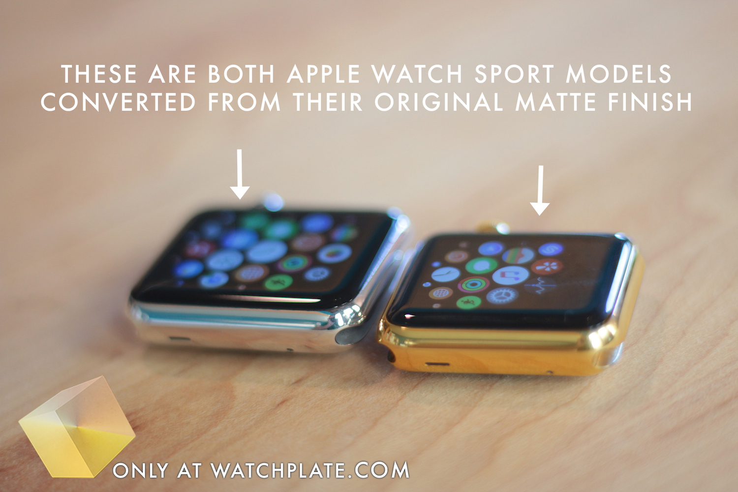 Apple Watch Sport gold plate